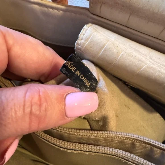 Brahmin Cecelia Croc-Embossed Bag with Bamboo Handles - Picture 14 of 16